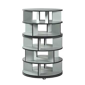 Kings Brand Furniture - 5 tier Rotating Shoe Rack, 360° Revolving Lazy Susan Spinning Shoe Rack