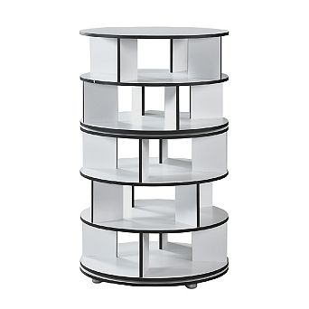 Kings Brand Furniture - 5 tier Rotating Shoe Rack, 360° Revolving Lazy Susan Spinning Shoe Rack