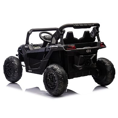 Whisen 24V Two-Seater Kids Electric Ride-On Car with Storage and Safety Feature
