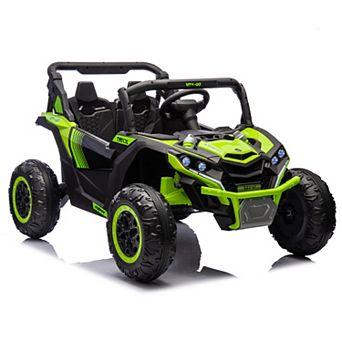Whisen 24V Two-Seater Kids Electric Ride-On Car with Storage and Safety Feature