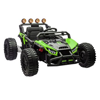 24V Electric Powered Kids Ride-On UTV with 130W Dual Motors, Four-Wheel Spring Suspension