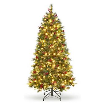 Prelit Artificial Christmas Tree- Fluffy Fraser Fir