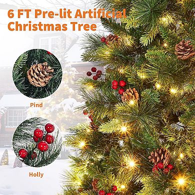 Prelit Artificial Christmas Tree- Fluffy Fraser Fir