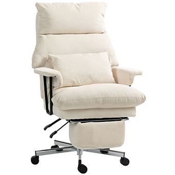 HOMCOM Large Office Chair, Reclining Desk Chair with Lumbar Support