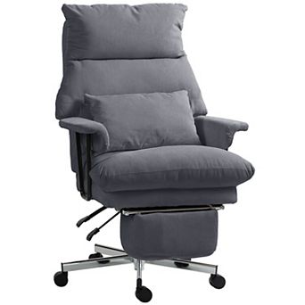 HOMCOM Large Office Chair, Reclining Desk Chair with Lumbar Support