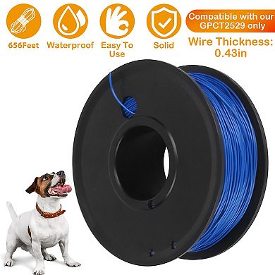 656FT 0.43in Copper Dog Fence Boundary Wire, Durable Replacement Wire for GPCT2529 Dog Fence System