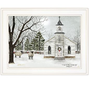 LOVMOR I Heard the Bells on Christmas Billy Jacobs Ready to Hang Framed Print White