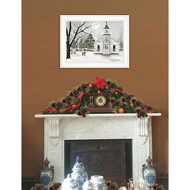 LOVMOR I Heard the Bells on Christmas Billy Jacobs Ready to Hang Framed Print White