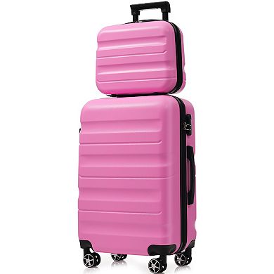 Whisen 6-Piece ABS Hardshell Luggage Suitcase Set with Dual Spinner Wheels (Carry-On & Check-In)