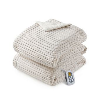 Electric Throw Blanket Heated Blanket,Waffle Weave Electric Blanket Fast Heating,ETL Certified