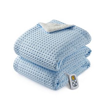 Electric Throw Blanket Heated Blanket,Waffle Weave Electric Blanket Fast Heating,ETL Certified