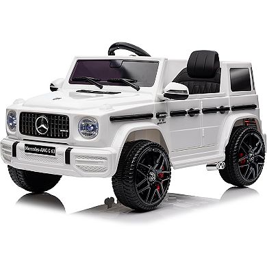 12V Kids Electric Car with Parent Remote Control & Safety Lock, Bluetooth Music, LED Lights