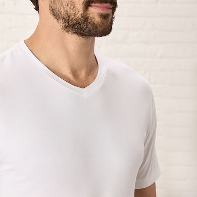 Luxe Stretch Jersey Slim V-Neck Tee