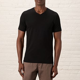 Luxe Stretch Jersey Slim V-Neck Tee