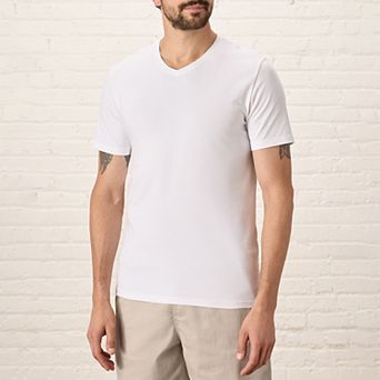 Luxe Stretch Jersey Slim V-Neck Tee