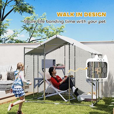 PawHut 94.5inch Extra Large Catio, Outdoor Cat Enclosure with Waterproof Cover