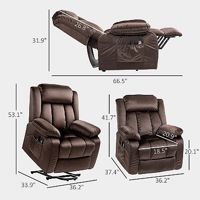HOMCOM Power Lift Recliner Chair with Massage, Electric Lift Chair