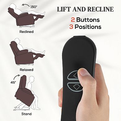 HOMCOM Power Lift Recliner Chair with Massage, Electric Lift Chair