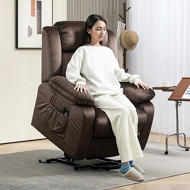 HOMCOM Power Lift Recliner Chair with Massage, Electric Lift Chair
