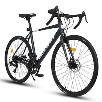 Whisen 700Cx28 Road Bike, Lightweight Aluminum Frame, Disc Brakes, 16-Speed, Fast Acceleration