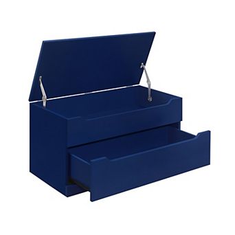 Kings Brand Furniture Chelsea Storage Bench Box Storage Chest with Drawer