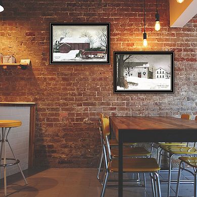 LOVMOR Decor 4U 2 Piece Christmas Time with Family Black Framed Wall Art Billy Jacobs