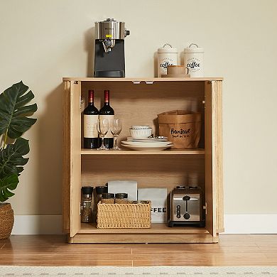 31.5'' Buffet Cabinet Sideboard with Storage Curved wave for Bedroom, Living Room