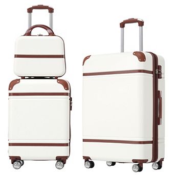 Whisen 3 pc Hardshell Luggage Set with Cosmetic Case & TSA Lock