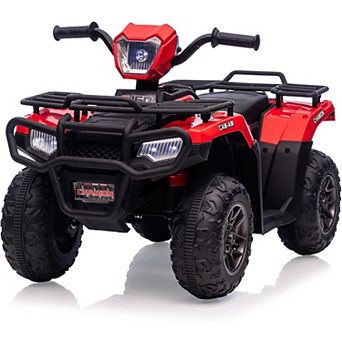12V Kids Ride-On ATV for 3+ Years, Dual Speed Adjustment, One Button Start, LED & Music