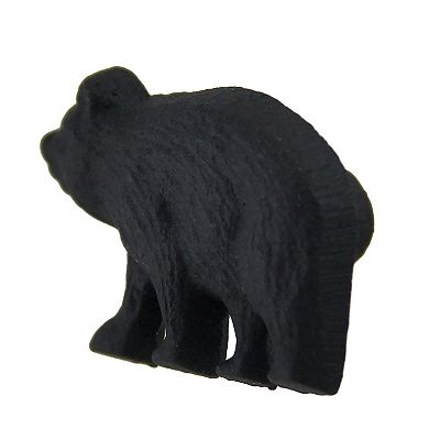 Matte Black Cast Iron Forest Bear Drawer Pull Cabinet Knob Set of 24