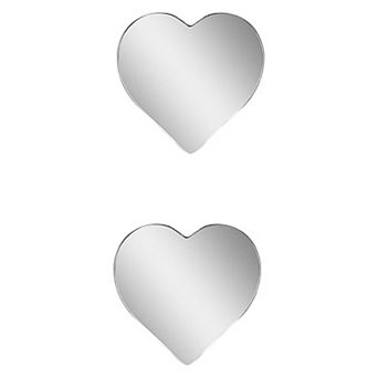Heart-Shaped Blind Spot Mirror Set with Adjustable 360° Rotation for Clearer Side View