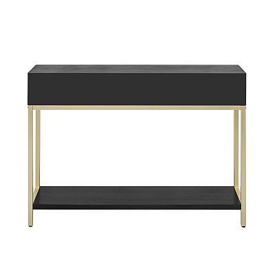 Whisen Entryway Table, Console Table with 2 Drawers, Retro Hallway Table with Geometric Design