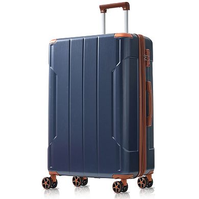 Whisen 3-Piece ABS Hardshell Luggage Suitcase Set with Double Spinner Wheels & TSA Lock(20"/24"/28")