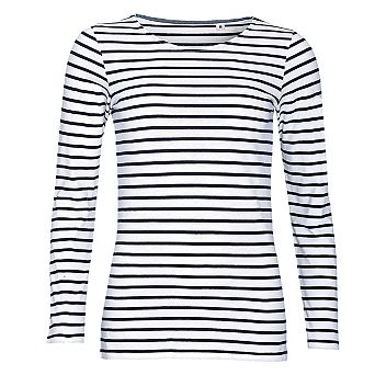 SOLS Womens/Ladies Marine Long Sleeve e T-Shirt