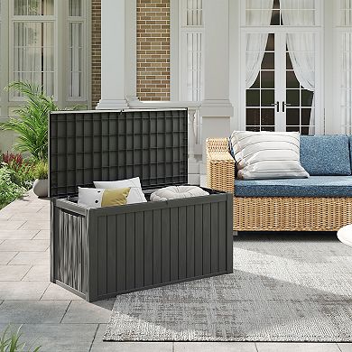180 Gal. Outdoor Resin Waterproof Deck Box with Lockable Lid