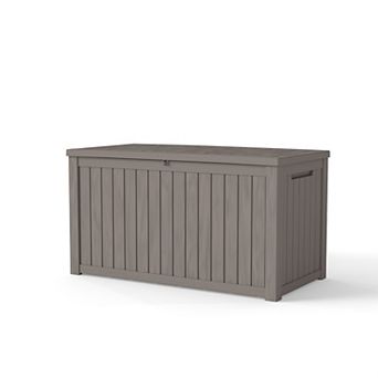 180 Gal. Outdoor Resin Waterproof Deck Box with Lockable Lid