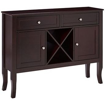 Kings Brand Furniture - Morovis Wine Cabinet Breakfront Buffet Storage Console Table