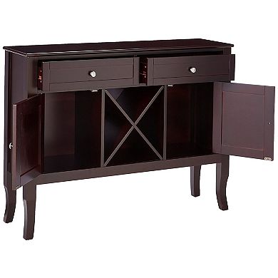 Kings Brand Furniture - Morovis Wine Cabinet Breakfront Buffet Storage Console Table