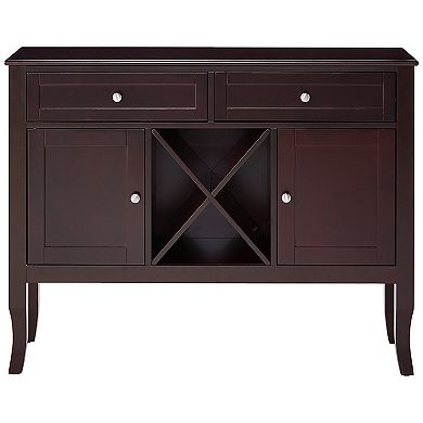 Kings Brand Furniture - Morovis Wine Cabinet Breakfront Buffet Storage Console Table