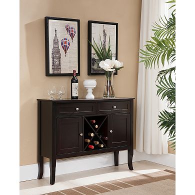 Kings Brand Furniture - Morovis Wine Cabinet Breakfront Buffet Storage Console Table