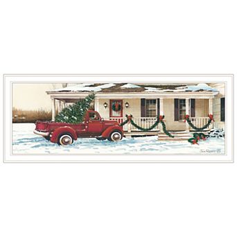 LOVMOR Decor 4U Preparing for Christmas White Framed Wall Art John Rossini