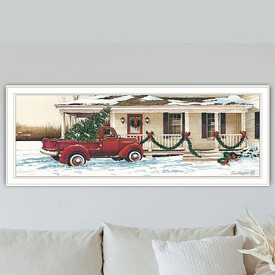 LOVMOR Decor 4U Preparing for Christmas White Framed Wall Art John Rossini