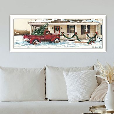 LOVMOR Decor 4U Preparing for Christmas White Framed Wall Art John Rossini