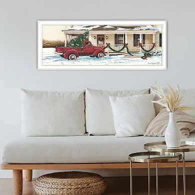 LOVMOR Decor 4U Preparing for Christmas White Framed Wall Art John Rossini