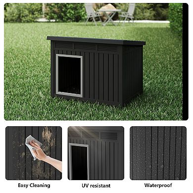 EasyUp Indoor Dog House with Hydraulic Lift Roof Pet Shelter