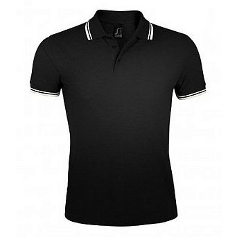 SOLS Mens Pasadena Tipped Short Sleeve Pique Polo Shirt