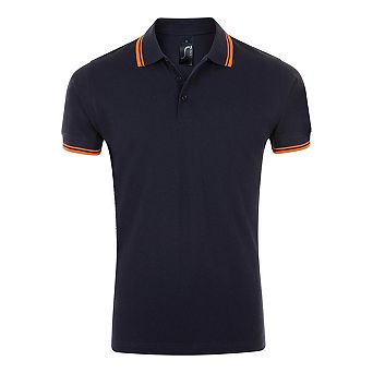 SOLS Mens Pasadena Tipped Short Sleeve Pique Polo Shirt