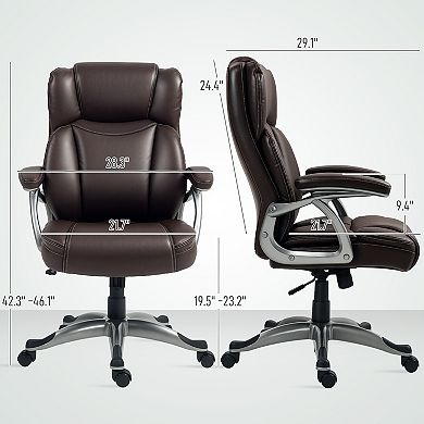 HOMCOM High Back Office Chair, Tilting Swivel Computer Chair