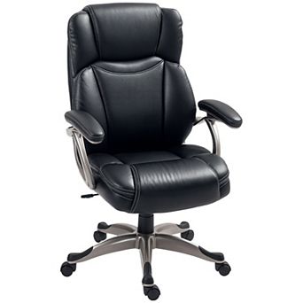 HOMCOM High Back Office Chair, Tilting Swivel Computer Chair
