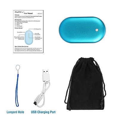 Rechargeable Hand Warmer 5000mAh Portable Power Bank & Double-Sided Pocket Heater